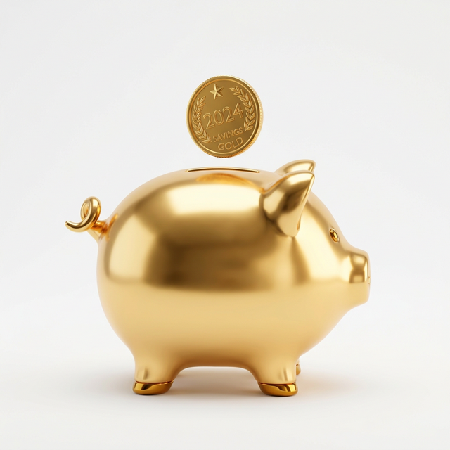 Gold Piggy Bank — Save with CMBGOLD